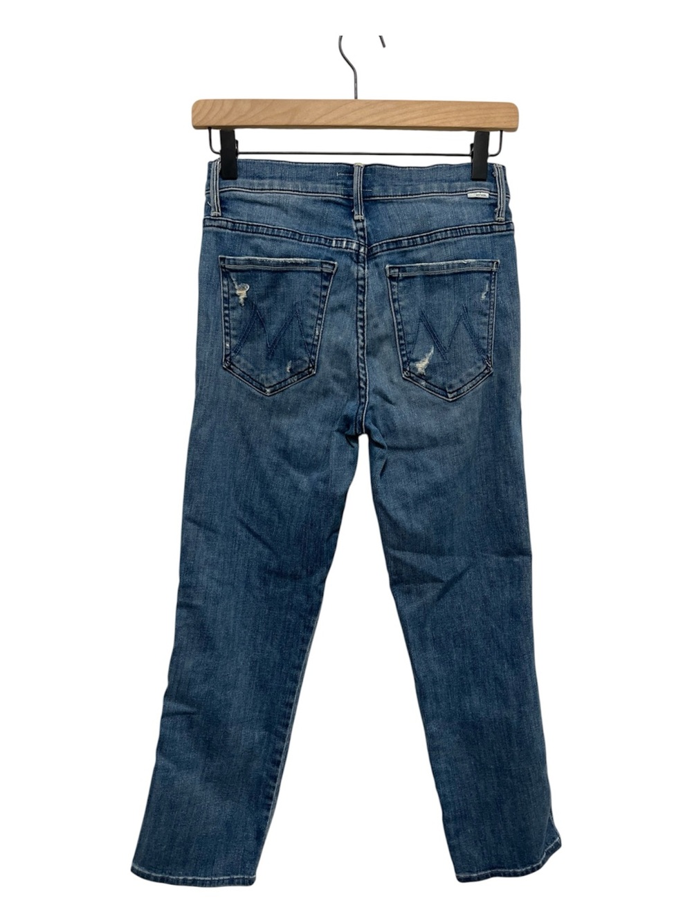 MOTHER The Rascal Ankle Jeans High Rise Crop in Graffiti Girl Size 26